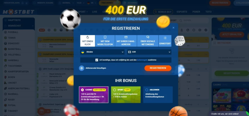 Mostbet Registration Bonus