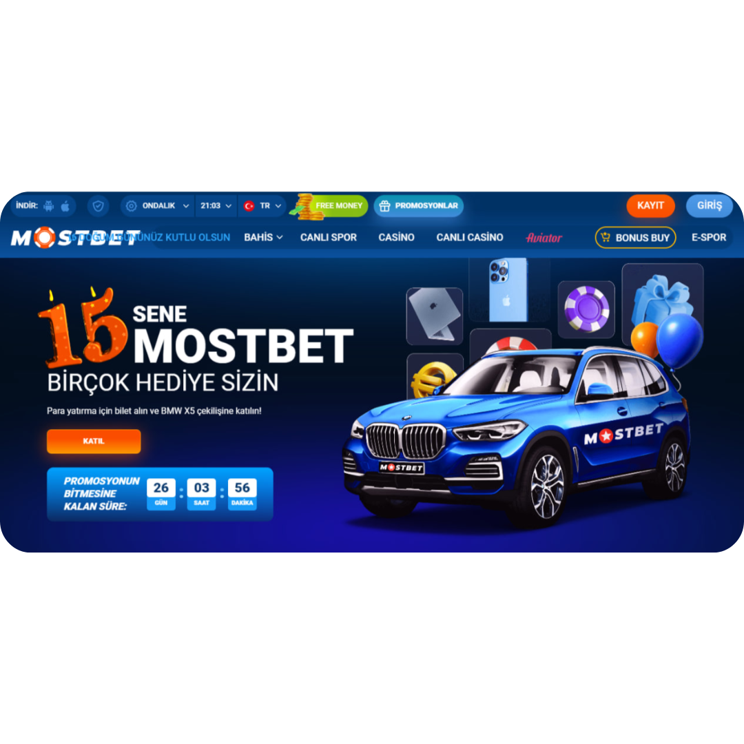 Mostbet'in 15. yılını kutlayın ve harika ödüller kazanın!